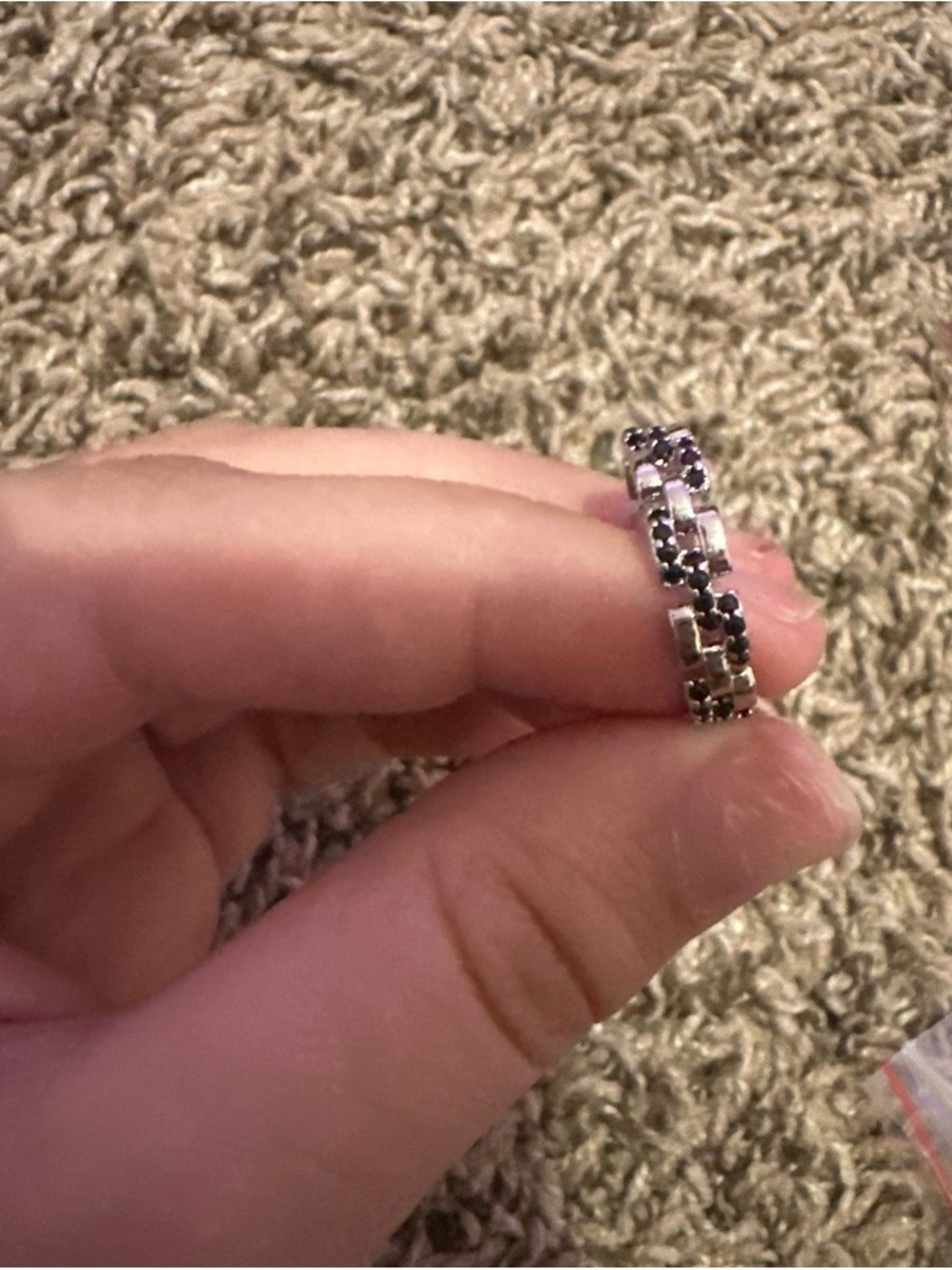 black onyx cubic zirconia with rhodium plating
